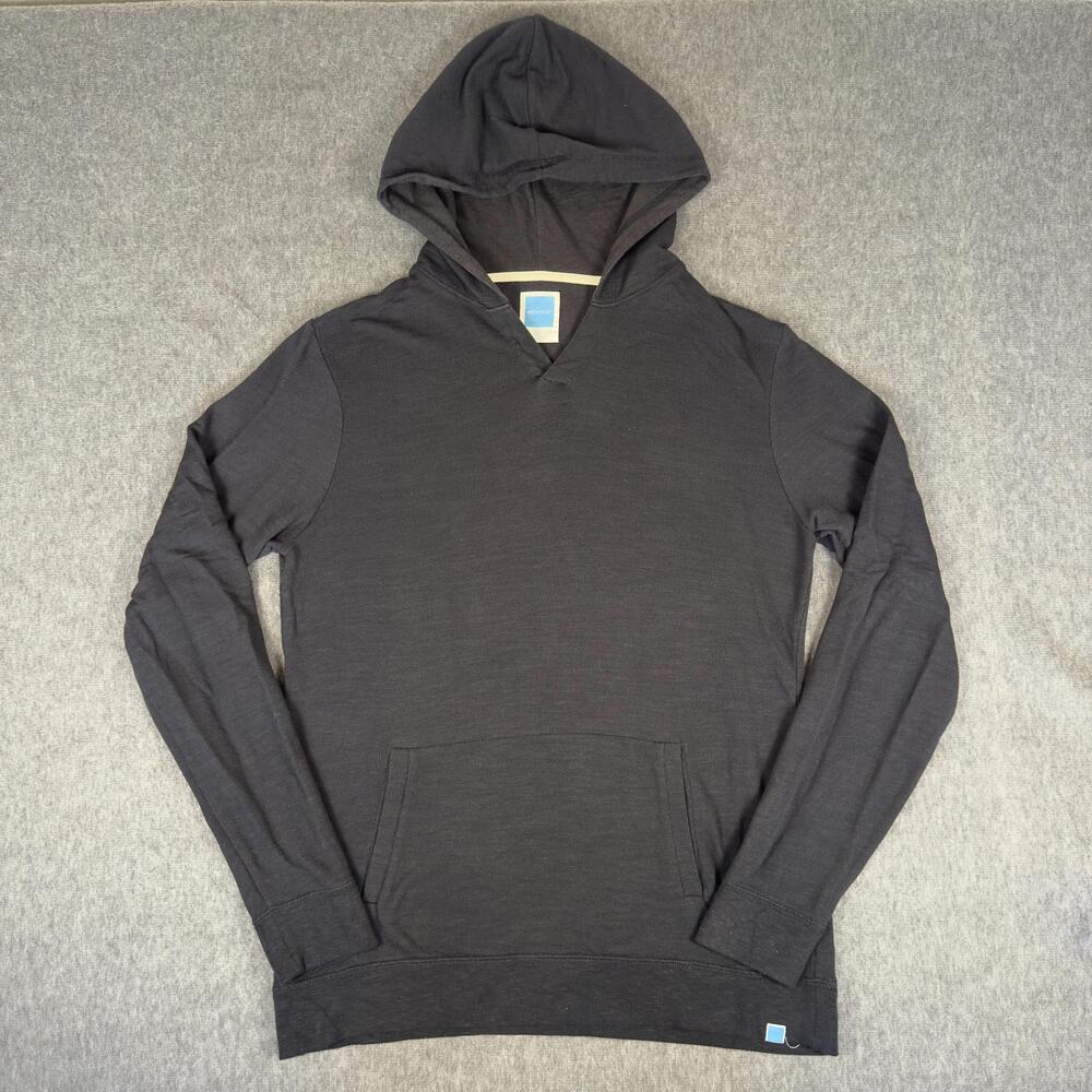 Jason Scott Hoodie Mens Large Gray V Neck Lightweight Kangaroo Pocket Pullover